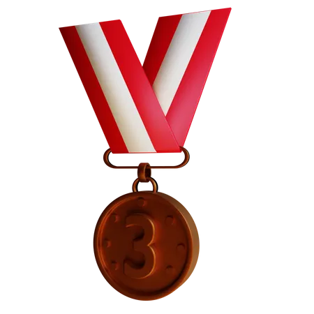 Bronze Medal 3D Illustration