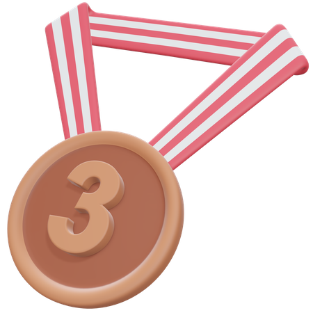 Bronze Medal 3D Illustration