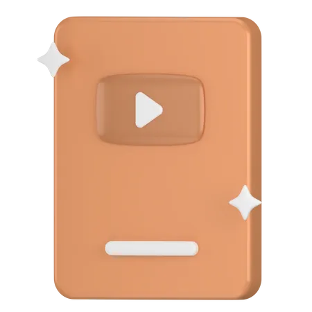 Bronze play button  3D Icon