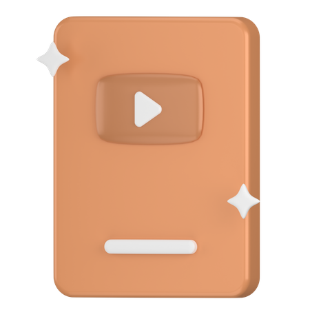 Bronzener Play-Knopf  3D Icon