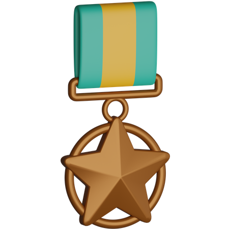 Bronze Star  3D Icon