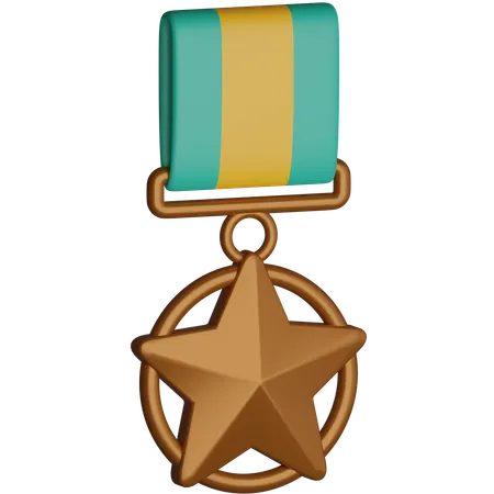 Bronze Star  3D Icon