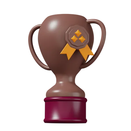 Bronze trophy  3D Icon