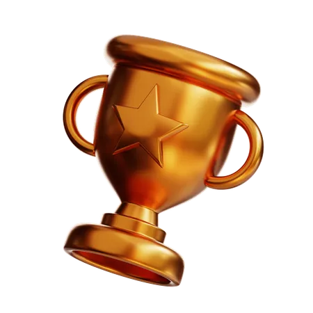 3 D Bronze Trophy 3D Icon