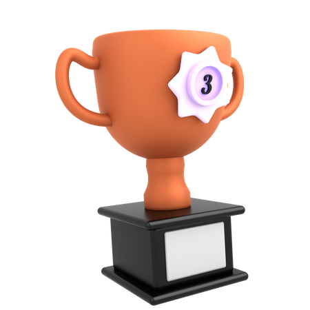 Bronze Trophy  3D Illustration