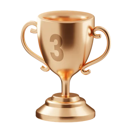 Bronze trophy  3D Illustration