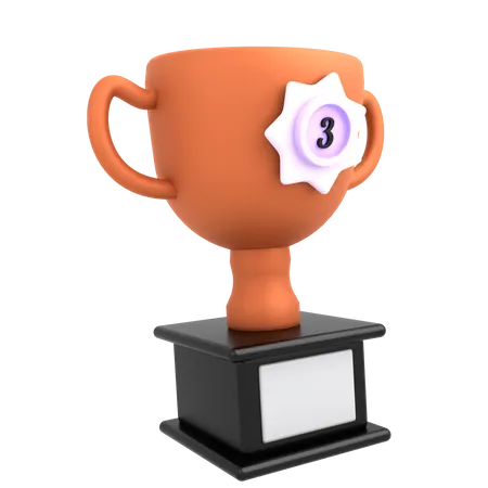 Bronze Trophy  3D Illustration