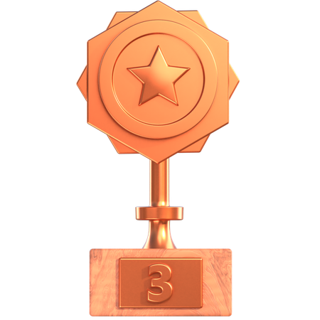 Bronze Trophy Award  3D Icon
