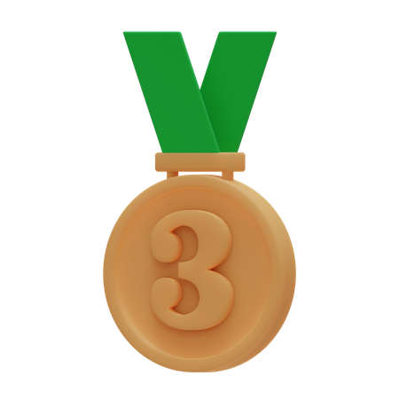 Bronzemedaille  3D Illustration