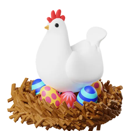 Brood Chicken  3D Icon