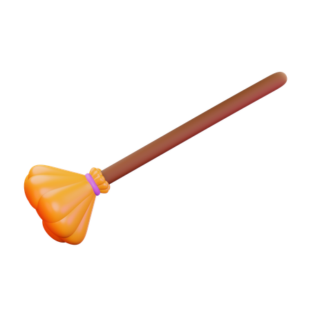 Broom  3D Illustration