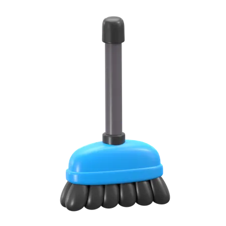 Broom 3 D Cleaning Service Icon 3D Icon