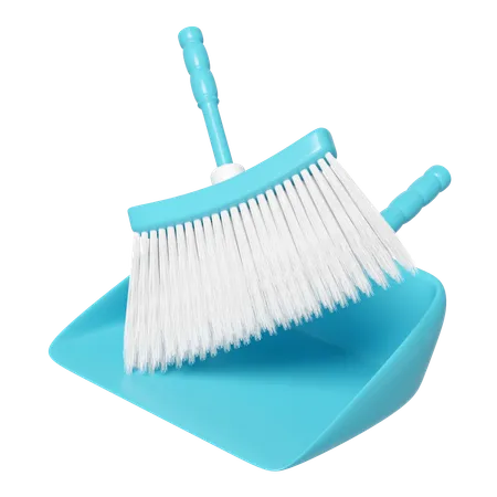 Broom And Dustpan  3D Icon