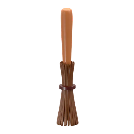 Broom Stick 3 D Cleaning Service Icon 3D Icon