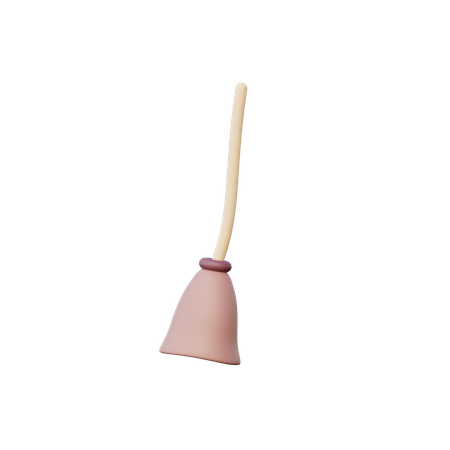 Broom Stick  3D Illustration