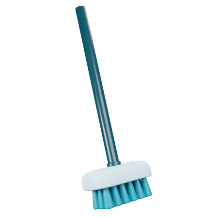 Broom Stick  3D Illustration