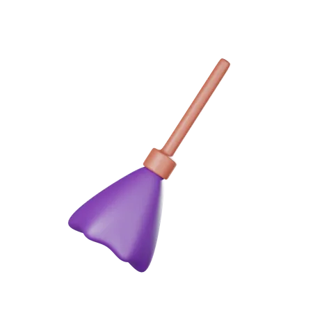 3 D Render Icon Of Broom 3D Icon