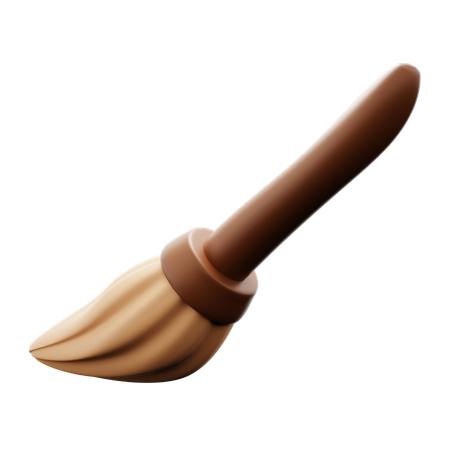 Broom Stick Witch  3D Icon
