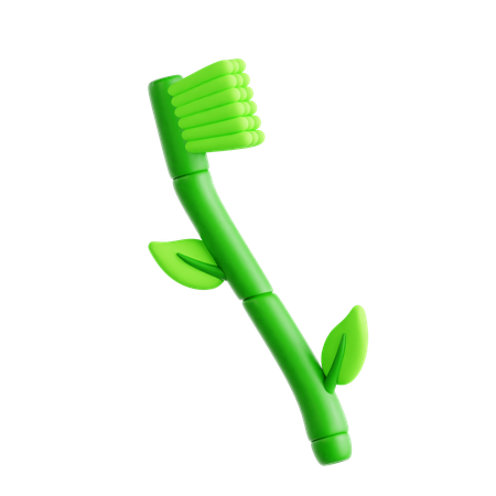 Brosse à dents en bambou  3D Icon