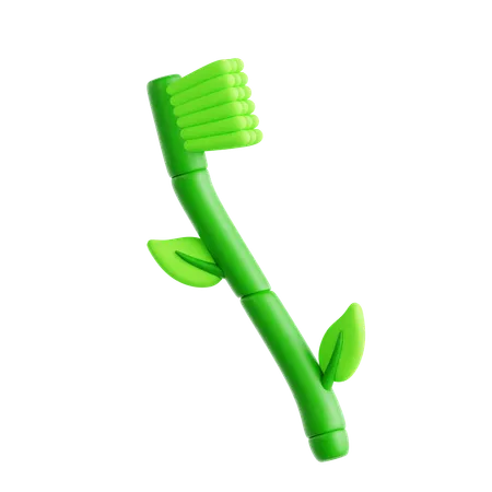 Brosse à dents en bambou  3D Icon