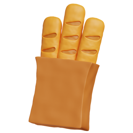 Brot Baguette  3D Icon