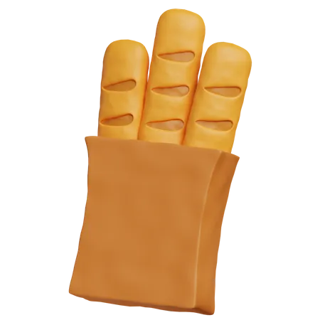 Brot Baguette  3D Icon