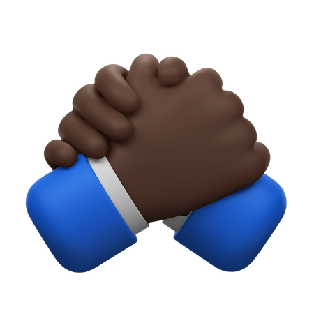 Brotherhood Handshake Hands Gesture  3D Icon