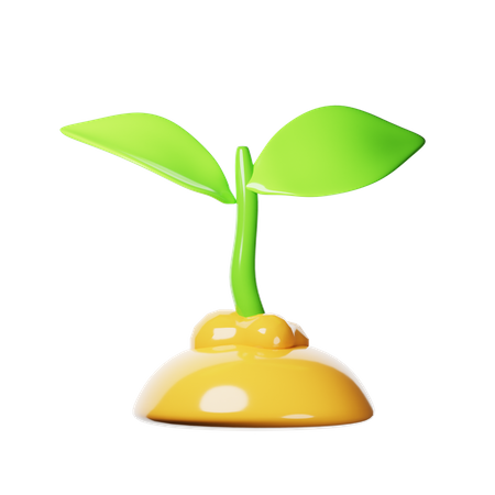 Planta brotada  3D Icon