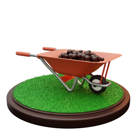 Brouette agricole  3D Icon