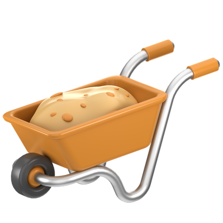 Brouette agricole  3D Icon
