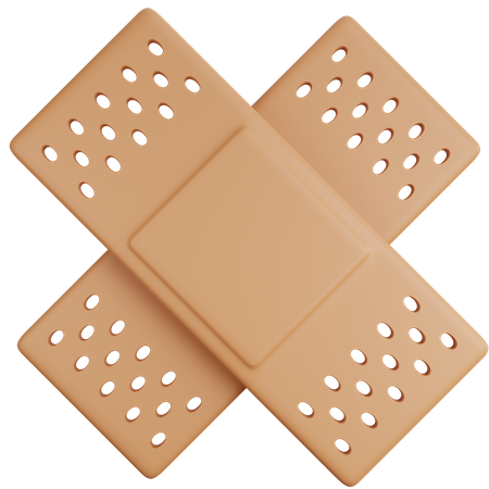 Brown Bandage  3D Icon