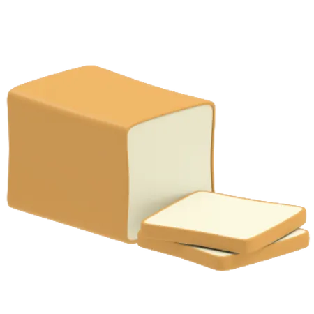 Brown bread  3D Illustration