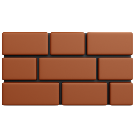 Brown Brick Wall  3D Icon