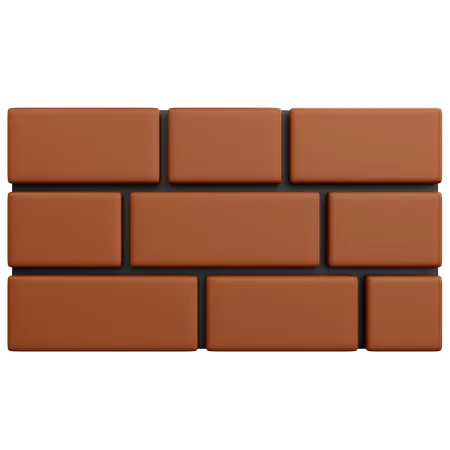 Brown Brick Wall 3D Icon