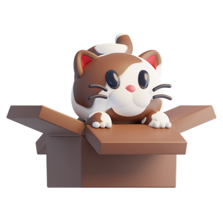 茶色の猫  3D Icon