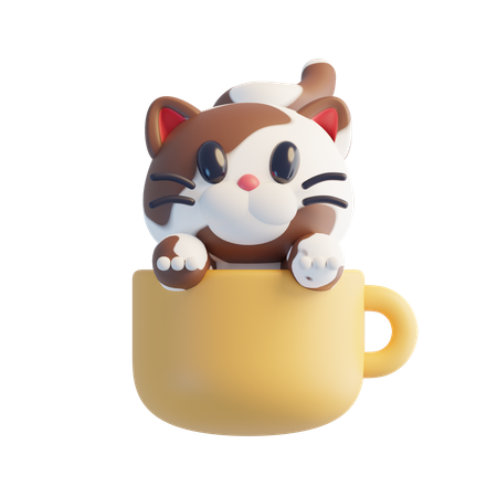 茶色の猫  3D Icon