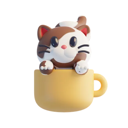 茶色の猫  3D Icon