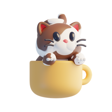 茶色の猫  3D Icon