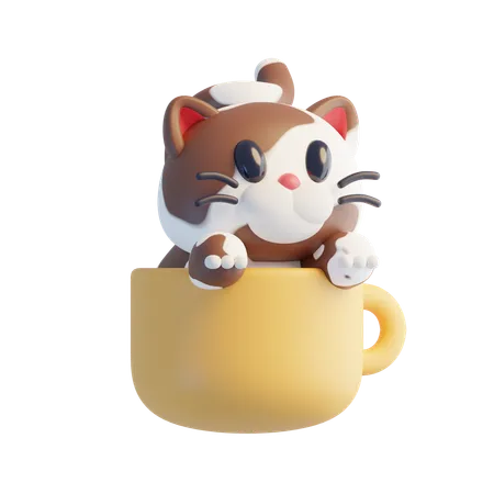 茶色の猫  3D Icon