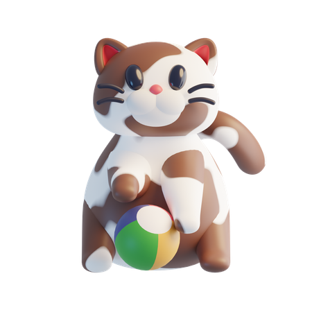 茶色の猫  3D Icon