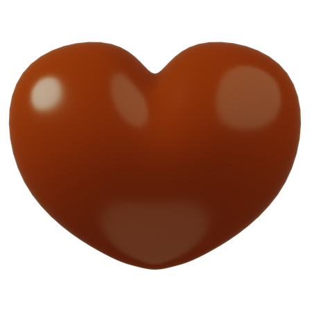 Brown Heart  3D Icon