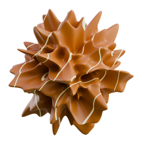 Brown Pine Cone  3D Icon