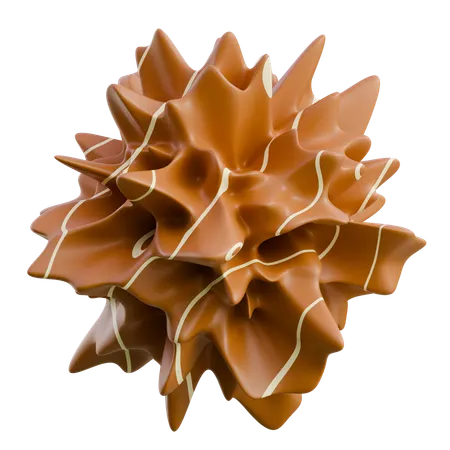 Brown Pine Cone  3D Icon