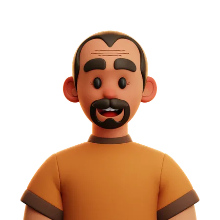 BROWN SHIRT MAN  3D Icon