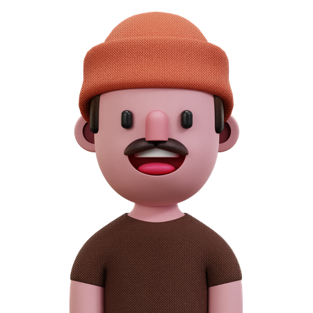 Brown Shirt Man  3D Icon