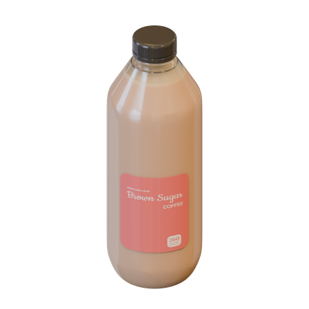 Brown Sugar Coffee In A Bottle  3D Icon