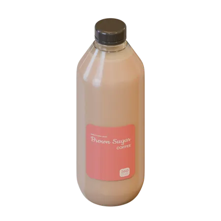 Brown Sugar Coffee In A Bottle  3D Icon