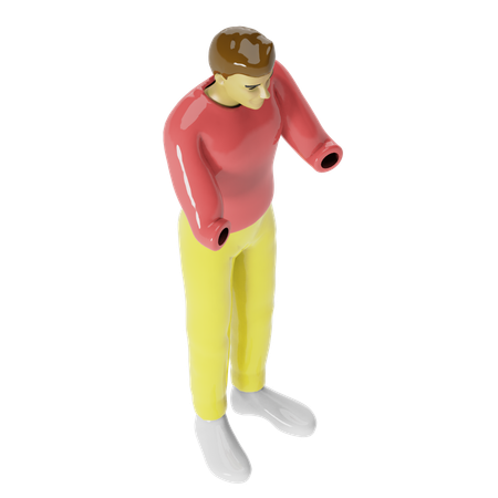 Brownhair Man  3D Icon