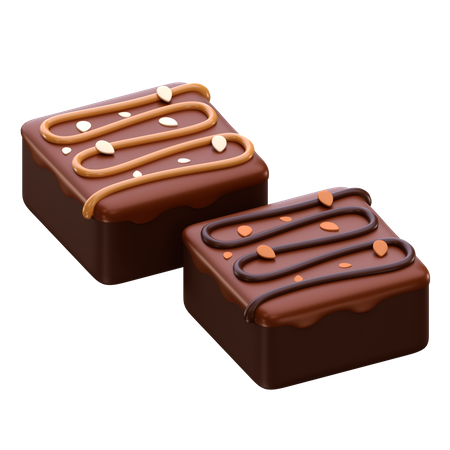 Brownies au chocolat  3D Icon