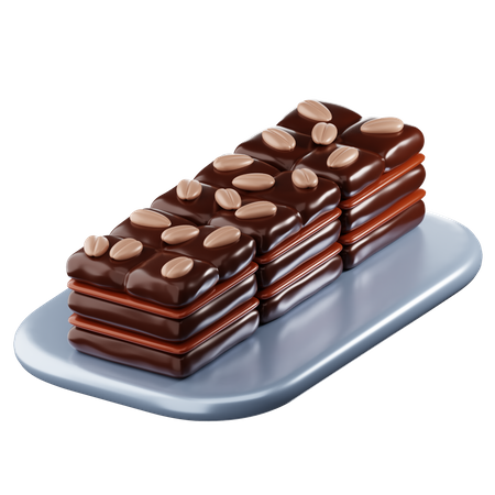 Brownies au chocolat  3D Icon